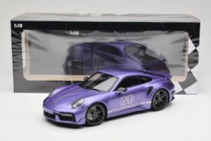 Porsche 911 992 Turbo S Sport Design Package Viola Metallic Minichamps 1:18 155069174 Metalli — kuva 6 / 6