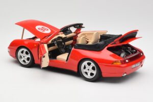 Porsche 911 993 Carrera Avoauto Punainen Bburago 1:18 3090 Metalli — kuva 5 / 8