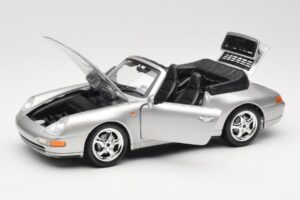Porsche 911 993 Carrera Cabriolet Hopea Bburago 1:18 18-12039 Metalli — kuva 2 / 8