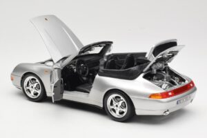 Porsche 911 993 Carrera Cabriolet Hopea Bburago 1:18 18-12039 Metalli — kuva 5 / 8