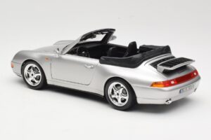 Porsche 911 993 Carrera Cabriolet Hopea Bburago 1:18 18-12039 Metalli — kuva 7 / 8