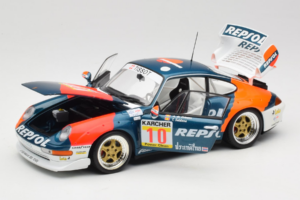 Porsche 911 993 GT2 #10 de Orleans / Saldana BPR Global GT Series 1996 UT Models 1:18 39632 Metalli — kuva 2 / 8