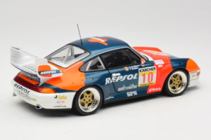 Porsche 911 993 GT2 #10 de Orleans / Saldana BPR Global GT Series 1996 UT Models 1:18 39632 Metalli — kuva 3 / 8