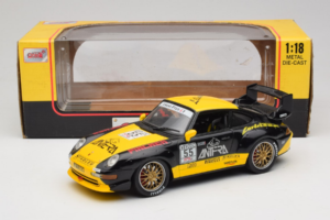 Porsche 911 993 GT2 #55 Musta & Keltainen Anson 1:18 30325-W Metalli — kuva 5 / 6