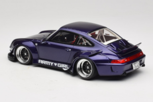 Porsche 911 993 RWB Army Girl Violetti GT Spirit 1:18 GT562 Hartsi — kuva 5 / 6