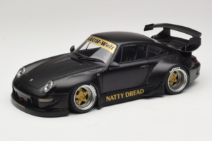 Porsche 911 993 RWB Matt Black With Gold Wheels AUTOart 1:18 78154 Komposiitti
