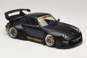 Porsche 911 993 RWB Matt Black With Gold Wheels AUTOart 1:18 78154 Komposiitti — kuva 6 / 8