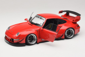 Porsche 911 993 RWB Punainen Gun Grey Wheels AUTOart 1:18 78153 Komposiitti — kuva 2 / 8