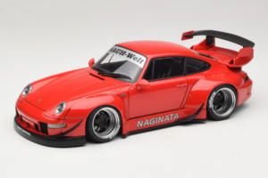 Porsche 911 993 RWB Punainen Gun Grey Wheels AUTOart 1:18 78153 Komposiitti