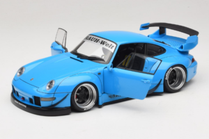 Porsche 911 993 RWB Taivaansininen Gun Grey Wheels AUTOart 1:18 78152 Komposiitti — kuva 2 / 8