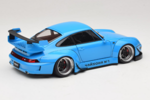 Porsche 911 993 RWB Taivaansininen Gun Grey Wheels AUTOart 1:18 78152 Komposiitti — kuva 3 / 8