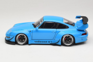 Porsche 911 993 RWB Taivaansininen Gun Grey Wheels AUTOart 1:18 78152 Komposiitti — kuva 4 / 8