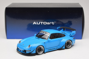 Porsche 911 993 RWB Taivaansininen Gun Grey Wheels AUTOart 1:18 78152 Komposiitti — kuva 8 / 8