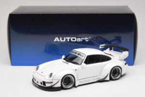 Porsche 911 993 RWB Valkoinen Gun Grey Wheels AUTOart 1:18 78150 Komposiitti — kuva 8 / 8
