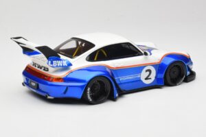 Porsche 911 993 RWB X Liberty Walk Valkoinen Ja Sininen GT Spirit 1:18 GT530 Hartsi — kuva 2 / 8