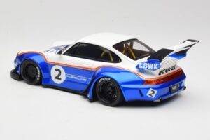 Porsche 911 993 RWB X Liberty Walk Valkoinen Ja Sininen GT Spirit 1:18 GT530 Hartsi — kuva 5 / 8