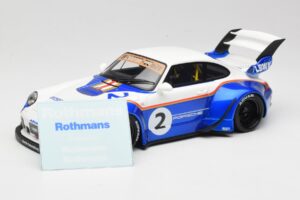 Porsche 911 993 RWB X Liberty Walk Valkoinen Ja Sininen GT Spirit 1:18 GT530 Hartsi — kuva 6 / 8