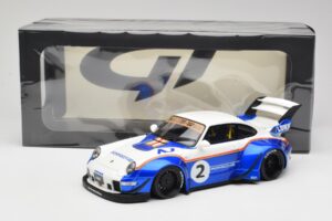 Porsche 911 993 RWB X Liberty Walk Valkoinen Ja Sininen GT Spirit 1:18 GT530 Hartsi — kuva 8 / 8