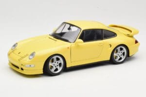 Porsche 911 993 Turbo S Keltainen UT Models 1:18 27836 Metalli