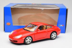 Porsche 911 996 Carrera 4 Punainen Bburago 1:18 30085 Metalli — kuva 8 / 8