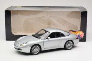 Porsche 911 996 Carrera Avoauto Hopea Hot Wheels 1:18 213595 Metalli — kuva 8 / 8