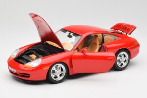 Porsche 911 996 Carrera Punainen Bburago 1:18 3385 Metalli — kuva 2 / 8