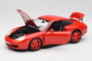 Porsche 911 996 Carrera Punainen Rajoitettu Erä Bburago 1:18 3385-M1 Metalli — kuva 2 / 8