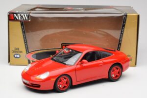 Porsche 911 996 Carrera Punainen Rajoitettu Erä Bburago 1:18 3385-M1 Metalli — kuva 8 / 8