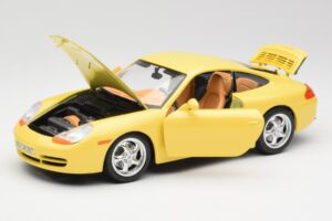 Porsche 911 996 Carrera Keltainen Bburago 1:18 30085-M1 Metalli — kuva 2 / 8