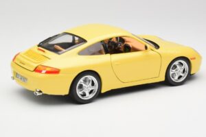 Porsche 911 996 Carrera Keltainen Bburago 1:18 30085-M1 Metalli — kuva 3 / 8
