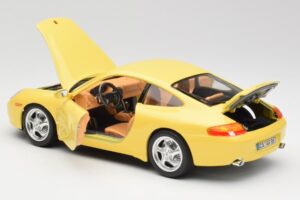 Porsche 911 996 Carrera Keltainen Bburago 1:18 30085-M1 Metalli — kuva 5 / 8