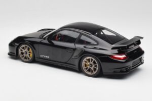 Porsche 911 997 GT2 RS Musta & Hopea Vanteet Minichamps 1:18 100069401 Metalli — kuva 7 / 8