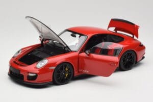 Porsche 911 997 GT2 RS Punainen Mustilla Vanteilla Minichamps 1:18 100069407 Metalli — kuva 2 / 8