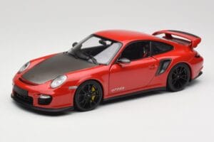 Porsche 911 997 GT2 RS Punainen Mustilla Vanteilla Minichamps 1:18 100069407 Metalli