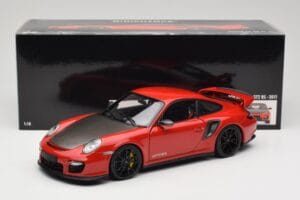 Porsche 911 997 GT2 RS Punainen Mustilla Vanteilla Minichamps 1:18 100069407 Metalli — kuva 8 / 8