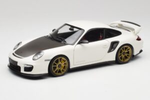 Porsche 911 997 GT2 RS Valkoinen & Kulta Vanteet Minichamps 1:18 100069406 Metalli