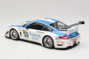 Porsche 911 997 GT3 R #53 Muhlner Motorsport P-Y. Vannelet / U. Peyroles Class Winners 24 Hours of Spa 2010 Minichamps 1:18 1 — kuva 5 / 6
