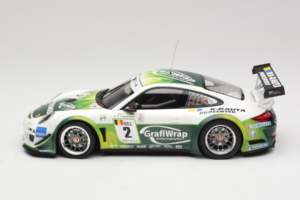 Porsche 911 997 GT3 R #2 Prospeed Competition B. Heylen / P. Lappalainen FIA GT3 2011 Minichamps 1:18 151118902 Metalli — kuva 3 / 6