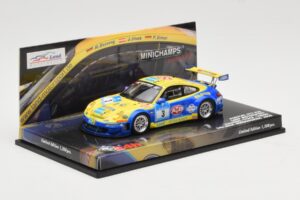 Porsche 911 997 GT3 RSR #3 24 Hours Nurburgring 2008 Minichamps 1:43 437087803 Metalli — kuva 2 / 4