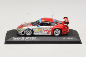 Porsche 911 997 GT3 RSR #80 J. Bergmeister / S. Neiman / D. Law 24 Hours of Le Mans 2009 Minichamps 1:43 400096980 Metalli