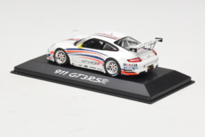 Porsche 911 997 GT3 RSR Valkoinen Sinisillä ja Oransseilla Raidoilla 2007 Minichamps 1:43 WAP02000618 Metalli — kuva 3 / 4