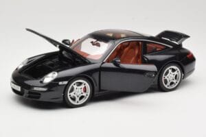 Porsche 911 997 Targa Musta Norev 1:18 187506 Metalli — kuva 2 / 8