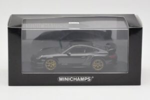 Porsche 911 997.2 GT2 RS Musta Kultaisilla Vanteilla Minichamps 1:43 400069402 Metalli — kuva 4 / 4