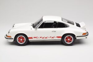 Porsche 911 Carrera RS 2.7 Grand Prix White With Red Norev 1:12 127514 Metalli — kuva 3 / 6