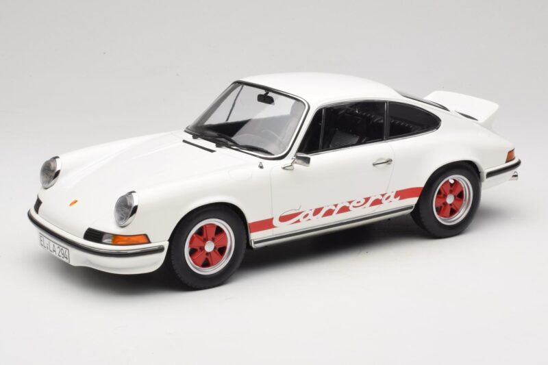 Porsche 911 Carrera RS 2.7 Grand Prix White With Red Norev 1:12 127514 Metalli