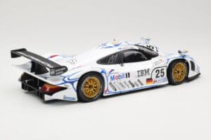 Porsche 911 GT1 #25 Porsche AG U. Alzen / J. Muller / B. Wollek 24 Hours of Le Mans 1998 Maisto 1:18 56052 Metalli — kuva 3 / 8