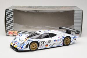 Porsche 911 GT1 #25 Porsche AG U. Alzen / J. Muller / B. Wollek 24 Hours of Le Mans 1998 Maisto 1:18 56052 Metalli — kuva 8 / 8