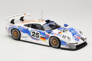 Porsche 911 GT1 #25 H. Stuck / T. Boutsen / B. Wollek 24 Hours of Le Mans 1996 UT Models 1:18 180966625 Metalli — kuva 6 / 8