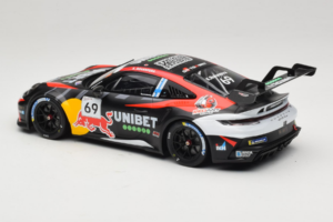 Porsche 911 GT3 Cup 992 #69 K. Rovanpera Zolder GP 2024 IXO 1:18 18RMC226 Metalli — kuva 5 / 6
