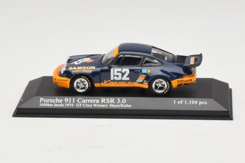 Porsche 911 RSR 3.0 #152 H. Heyer / Keller Imola 1974 Class Winners Minichamps 1:43 430746952 Metalli